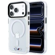 BMW M IML MagSafe Hülle mit glänzendem Metalllogo und Zierleisten für iPhone 18 Pro Max / 17 Pro Max – Transparent