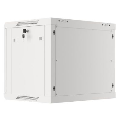 11. Rack-Einbauschrank, Wandmontage, 19" 9U, 600x450, grau, Metalltür, LANBERG (Flat Pack)