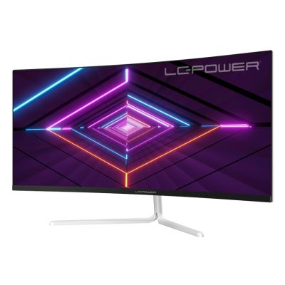 3. LC-Power 86,36 cm (34") LC-M34-UWQHD-100-C-V3 VA+DP+HDMI Weiß
