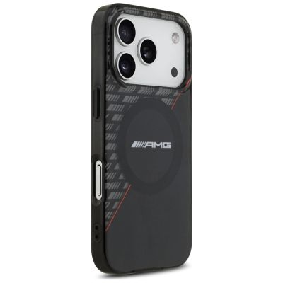 4. Mercedes AMG IML Doppelschicht-MagSafe-Hülle mit Rautenmuster für iPhone 18 Pro / 17 Pro – Schwarz und Rot