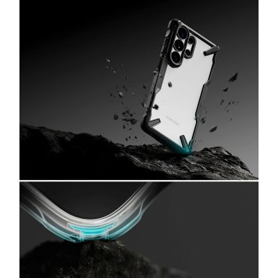 7. Ringke Fusion X Hülle für Samsung Galaxy S26 Ultra – Transparent Schwarz