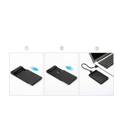 21. Ugreen Schacht für HDD SSD Festplattengehäuse 2,5'' SATA USB 3.2 Gen 1 (5 Gbps) Micro USB SuperSpeed + 0,5 m Kabel schwarz (US221 30848)