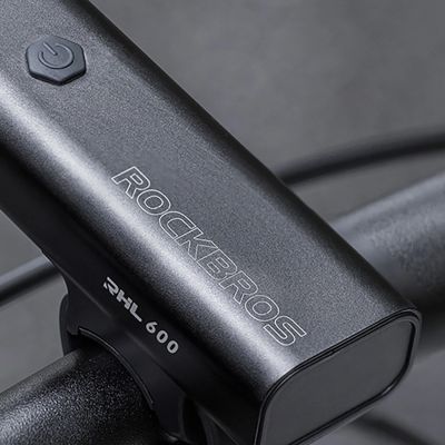 3. Rockbros RHL600 LED-Fahrrad-Frontlicht 2600mAh 600 lm IPX6 – schwarz
