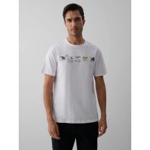 Herren-T-Shirt mit Aufdruck, regulär, Größe 4F 4FKAW26TTSHM4476-10S