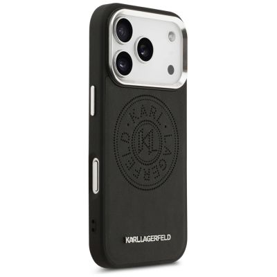 4. Karl Lagerfeld Point & Metal Logo MagSafe Hülle für iPhone 17 Pro - Schwarz