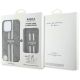 6. Guess 4G Stripes Case mit Magsafe Wallet für iPhone 16 Pro Max Braun