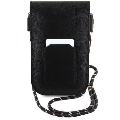 4. Hello Kitty Leder Hiding Kitty Cord Tasche – Schwarz
