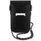 4. Hello Kitty Leder Hiding Kitty Cord Tasche – Schwarz