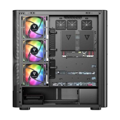 5. MODECOM VOLCANO AQ 400 ARGB MIDI SCHWARZES GEHÄUSE