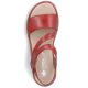 13. Rieker W RKR685 bequeme Ledersandalen rot