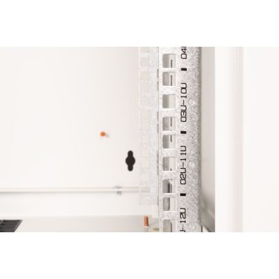 4. Digitus Unique 19" 12U 600x450 Wand-Netzwerkschrank, Glastür, grau, ungeteilt, montiert, 100 kg
