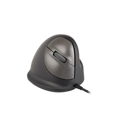 31. Ergonomische Maus für Rechtshänder R-Go Pele HE USB groß schwarz/silber (Einzelhandel)