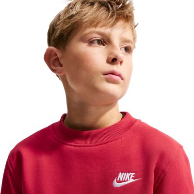 4. Nike Sportswear Club Fleece Kinder-Sweatshirt Rot FD3006 608