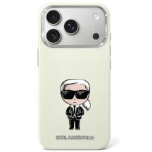 Karl Lagerfeld Smooth Ikonik Sketch MagSafe Hülle für iPhone 18 Pro / 17 Pro – Beige