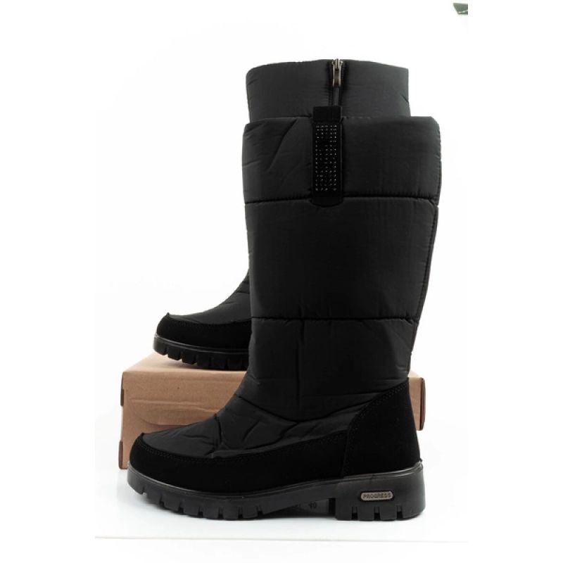 10. Progress Winterstiefel Schneestiefel Damen Warm Modische Zipper Stiefel
