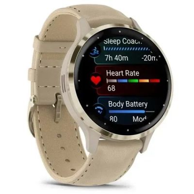 16. Garmin 010-02785-55 Smartwatch / Sportuhr, 3,05 cm (1,2") AMOLED-Display, 41 mm, digitaler Touchscreen (390 x 390 Pixel), Gold, WLAN, GPS