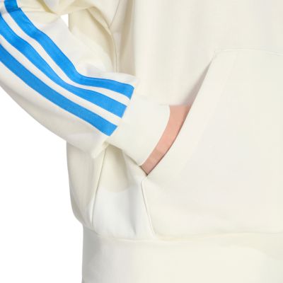 5. adidas Essentials Herren-Hoodie mit 3 Streifen aus French Terry, Creme, KD4901