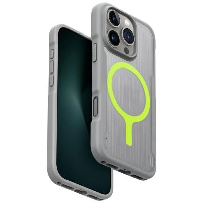 Uniq Combat Active Magclick Ladehülle für iPhone 16 Pro - Grau