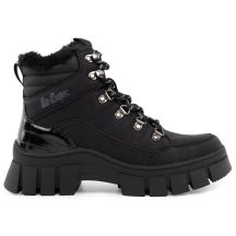 Lee Cooper Damen-Winterstiefel, schwarze gefütterte Stiefeletten