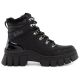 Lee Cooper Damen-Winterstiefel, schwarze gefütterte Stiefeletten