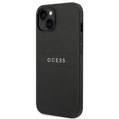 2. Guess Saffiano Strap Case für iPhone 14 Plus - Schwarz