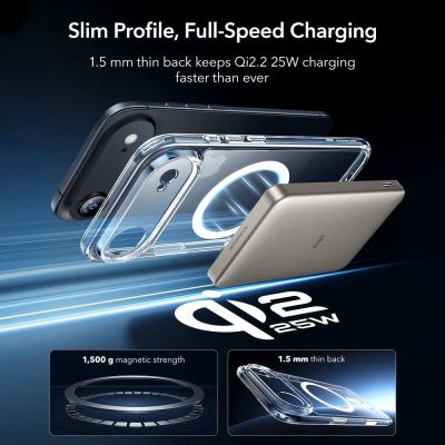 6. ESR Classic Hybrid MagSafe + Panzerglas-Set für iPhone 17 Air – Klar