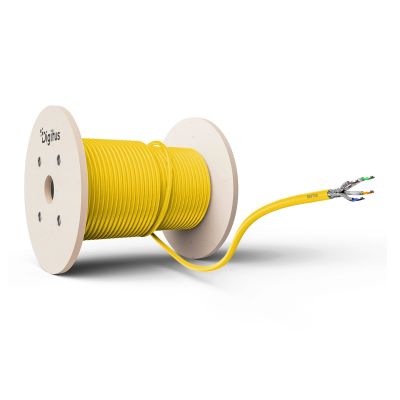 7. Digitus Installationskabel Cat.7A, S/FTP, Dca-s1a d1 a1, AWG 22/1, LSOH, 1000 m, Gelb, auf Rolle