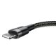 3. Baseus Cafule USB-A / Lightning 2A QC 3.0 Kabel 3 m - Schwarz und Grau