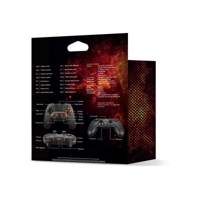 4. Deltaco Gaming GAM-139 Gamecontroller Schwarz Bluetooth/USB Gamepad Digital Android, PC, PlayStation 4