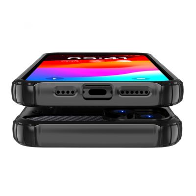 8. iPhone 15 Plus Hybrid Armor Hülle – Blau