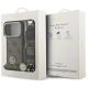 9. Guess 4G Strass Logo & Big Strap Metal Buttons MagSafe Case für iPhone 17 Pro - Braun