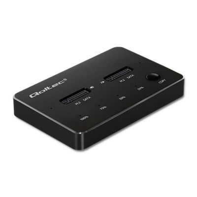 9. QOLTEC 2x SSD M.2 SATA | NGFF | USB Typ C Dockingstation