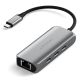 3. Satechi 4-in-1 USB-C Hub – Hub für mobile USB-C-Geräte (3x USB-C 3.2 Gen2 10 Gbit/s, 2,5-Gigabit-Ethernet) (Space Grau)