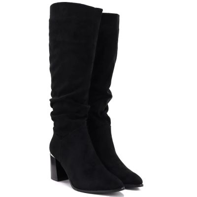 4. Damenstiefel mit Blockabsatz, schwarz, Jezzi MR2623-7