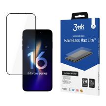 3mk HardGlass Max Lite gehärtetes Glas mit schwarzem Rahmen für iPhone 16 Pro