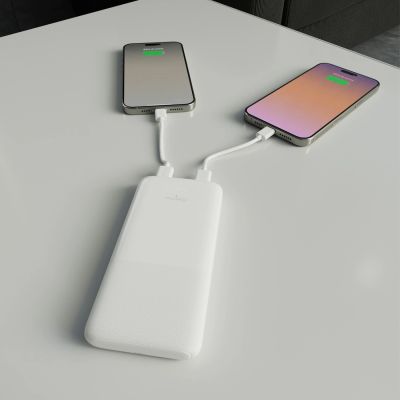 7. Powerbank Puro DAILY 10 PLUS 10000mAh 2x USBA / 1x USB-C 22,5W - weiß