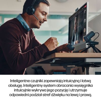 315. POLY Voyager Focus 2 Microsoft Teams-zertifiziertes USB-CC-Headset + USB-C/A-Adapter + Ladeschale