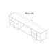 10. POLO TV-Schrank 180x33x39 weiß + schwarzer Kamin