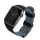 Uniq Linus Apple Watch Series 4/5/6/7/8/SE/SE2/Ultra-Armband 42/44/45 mm. Airosoft Silikon schwarz/nachtschwarz