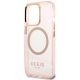 6. Guess GUHMP13LHTCMP iPhone 13 Pro / 13 6,1" rosa/rosa Hartschale Gold Outline Translucent MagSafe