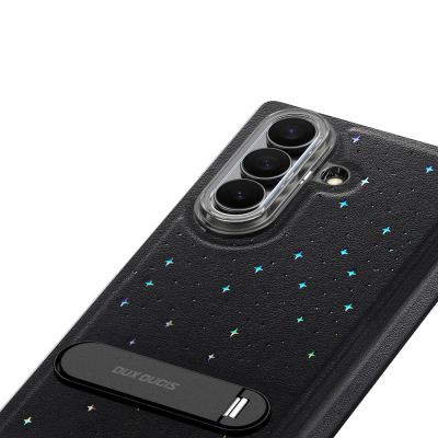 8. Dux Ducis Stex Hülle für Samsung Galaxy Z Fold 7 mit 360°-Ständer – Schwarz