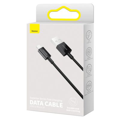 7. Baseus Superior USB-A / Micro-USB 2A-Kabel 2 m – schwarz