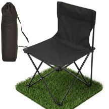 Faltbarer Campingstuhl, schwarz, 30 x 30 x 25/47 cm, ENERO CAMP