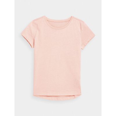 6. Einfarbiges Mädchen-T-Shirt 4F Junior aus 100 % Baumwolle