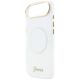 7. Guess IML Gradient Script Metal MagSafe Hülle für iPhone Air - Weiß
