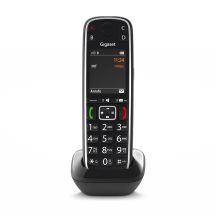 Gigaset E720HX Analog/DECT-Telefon mit Anrufername und -ID, Schwarz