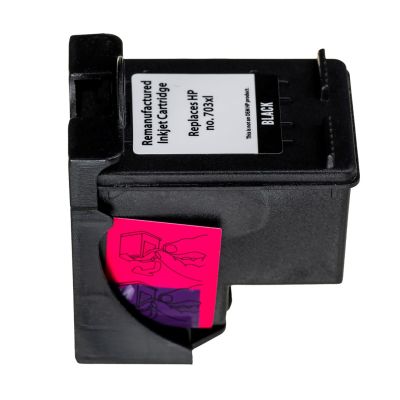 4. Superbulk-Tinte für HP B-H703Bk Drucker (ersetzt HP 703 CD887) Standard Schwarz