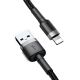 6. Baseus Cafule USB-A / Lightning 2.4A QC 3.0 Kabel 0,5 m - schwarz-grau