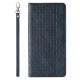 5. Magnet Strap Case für iPhone 13 Pro Max Tasche Wallet + Mini Lanyard Anhänger Blau