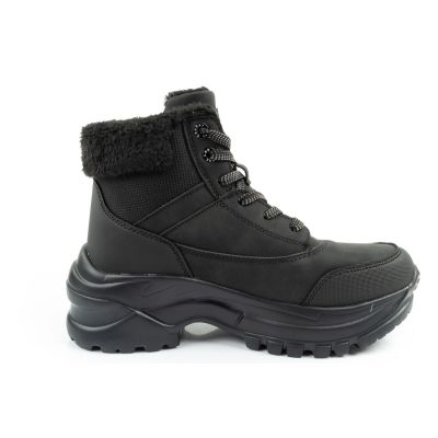 4. Lee Cooper Damen Winter-Wandersportschuhe, isoliert, schwarz, Schnürung